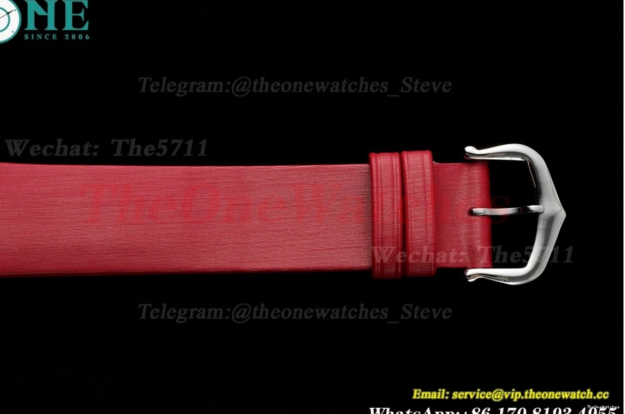 Dumont Santos Silver RG Quartz AF Dial Red SA 0408